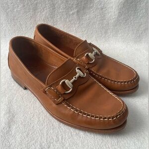 Allen Edmonds Concord Ave Men Loafers 9.5 D Brown Leather Horsebit Preppy Classy